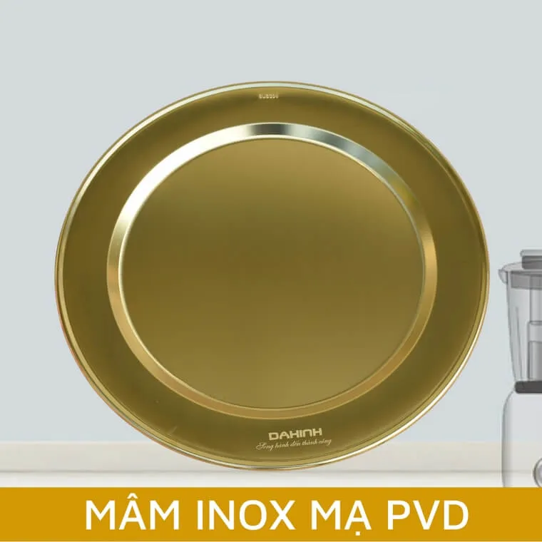 Mâm inox vàng mạ pvd