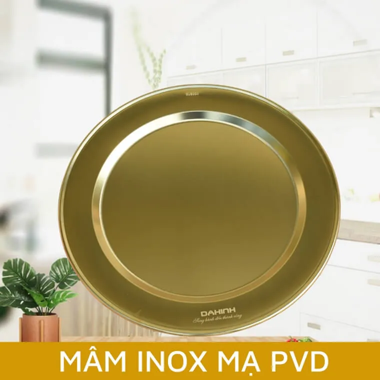 Mâm inox vàng mạ pvd