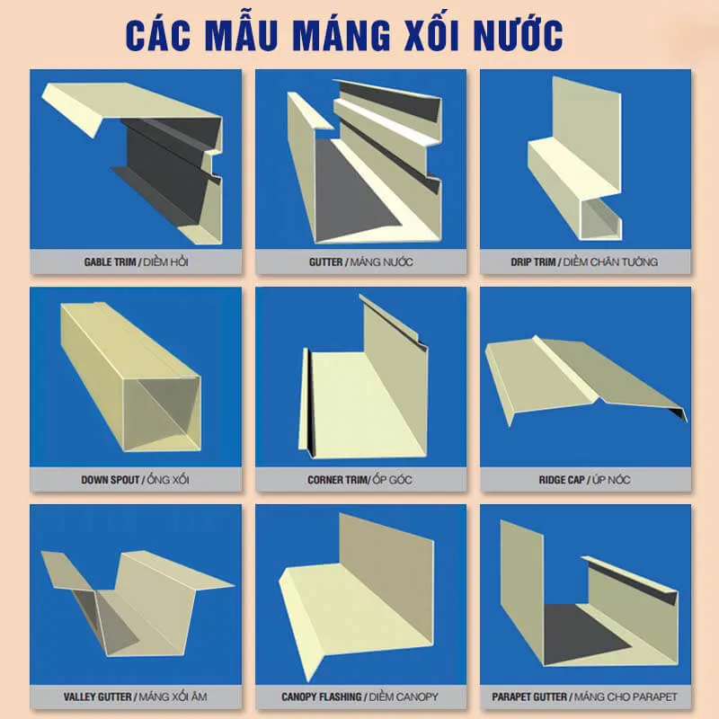 Các mẫu máng xối