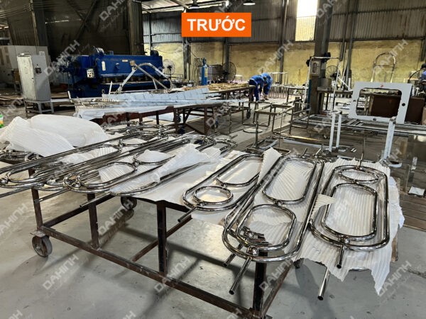 gương khung inox