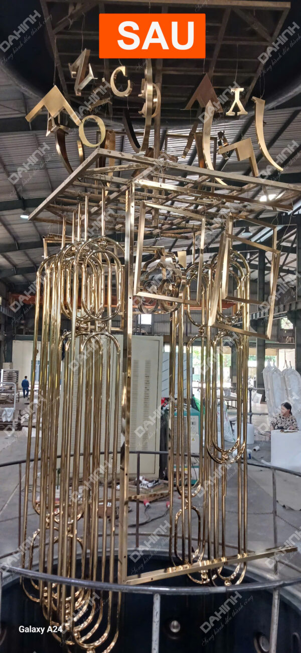 gương khung inox