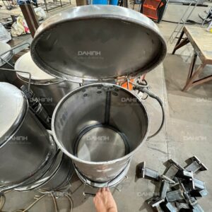 thùng rác inox đạp chân