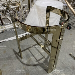 ghế inox mạ vàng