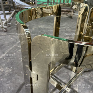 ghế inox mạ vàng