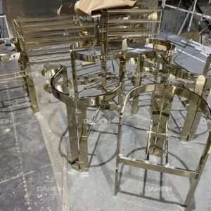 ghế inox mạ vàng