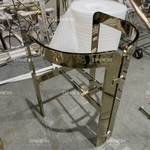 ghế inox mạ vàng